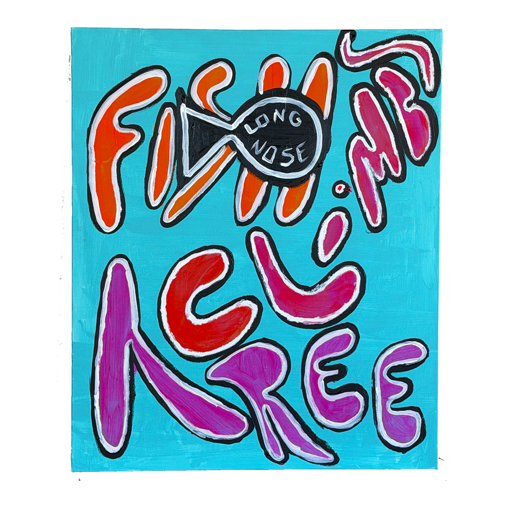 Classic Fish Climbs Tree (22x24)