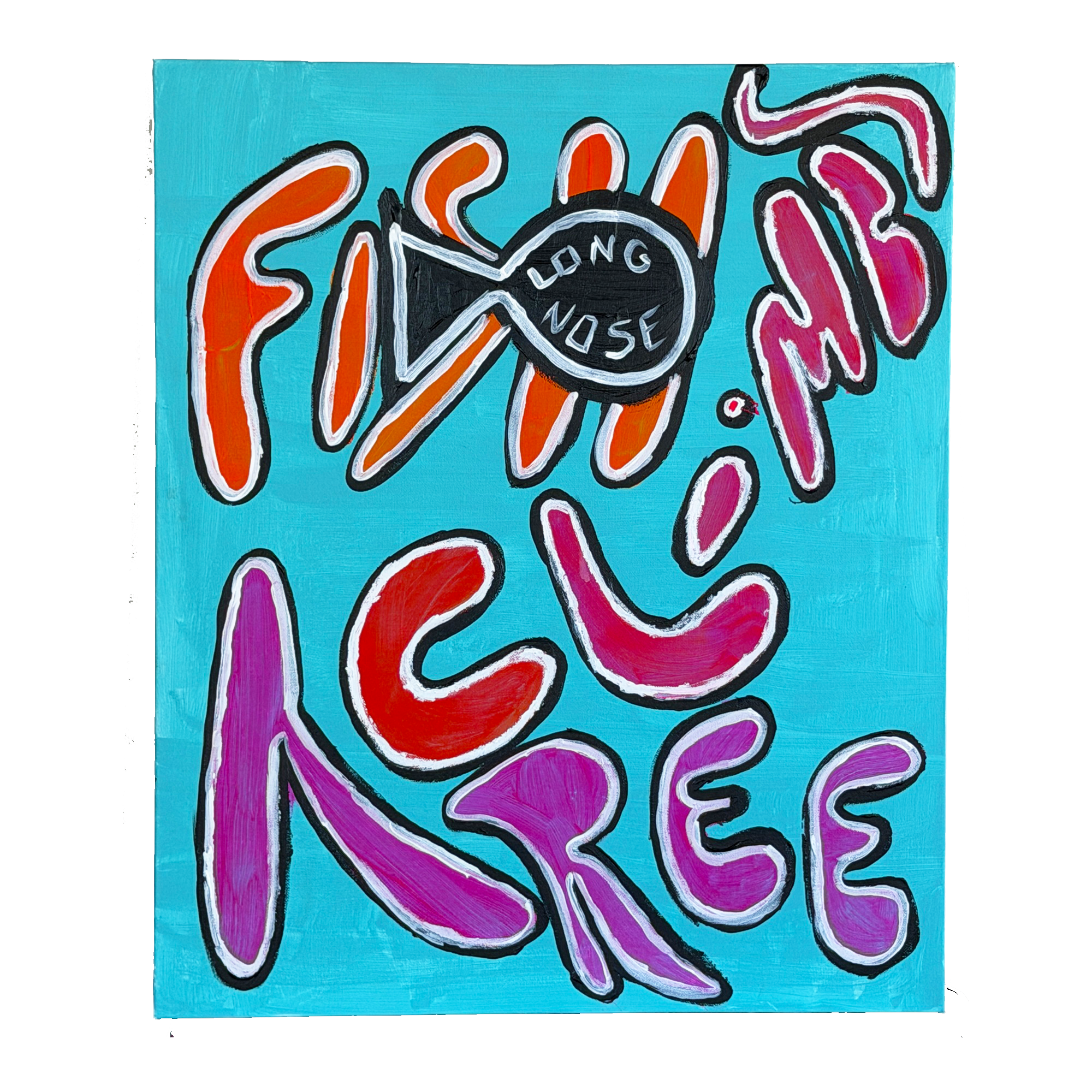 Classic Fish Climbs Tree (22x24)