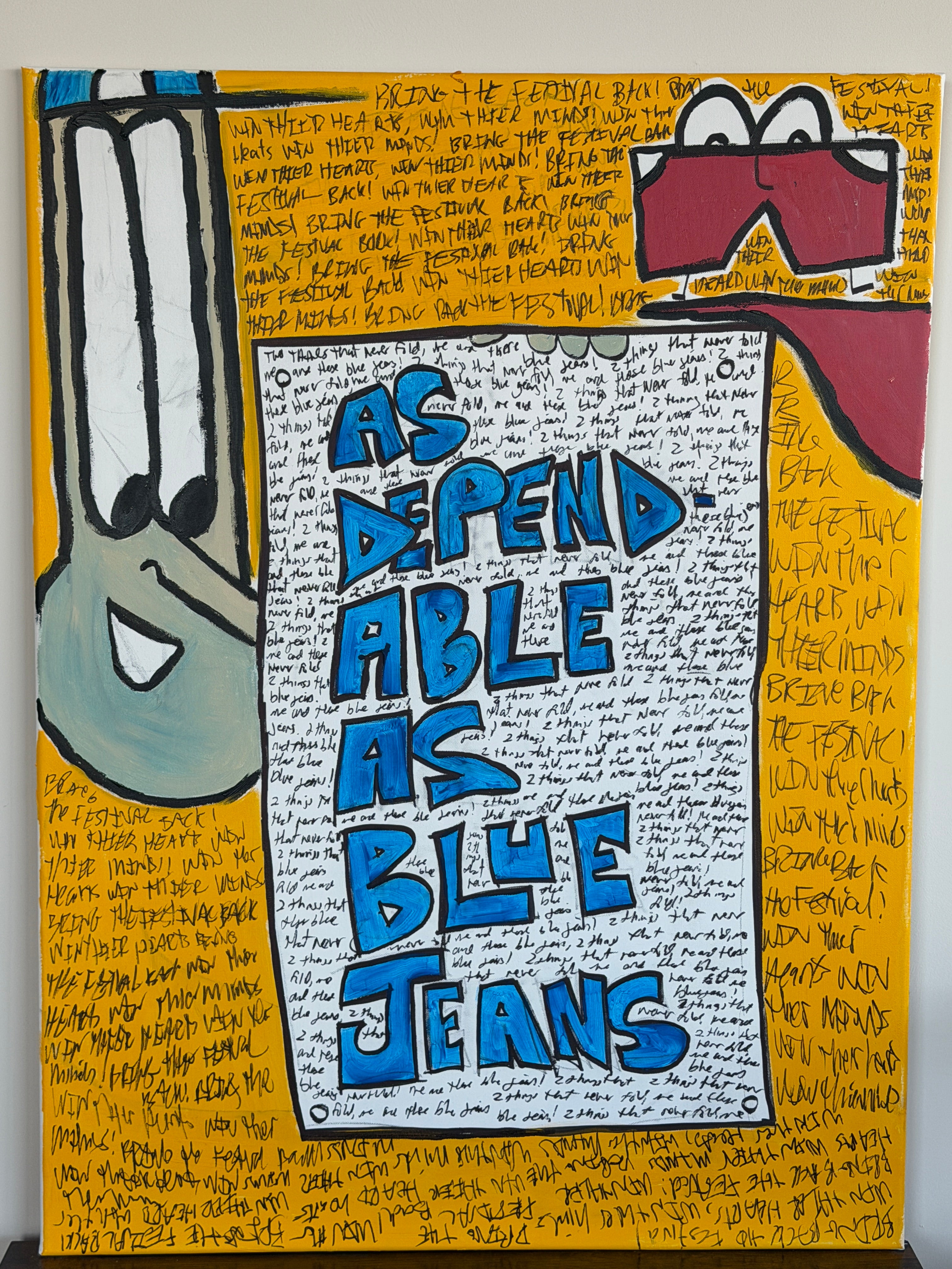 Dependable As Blue Jeans (Painting)