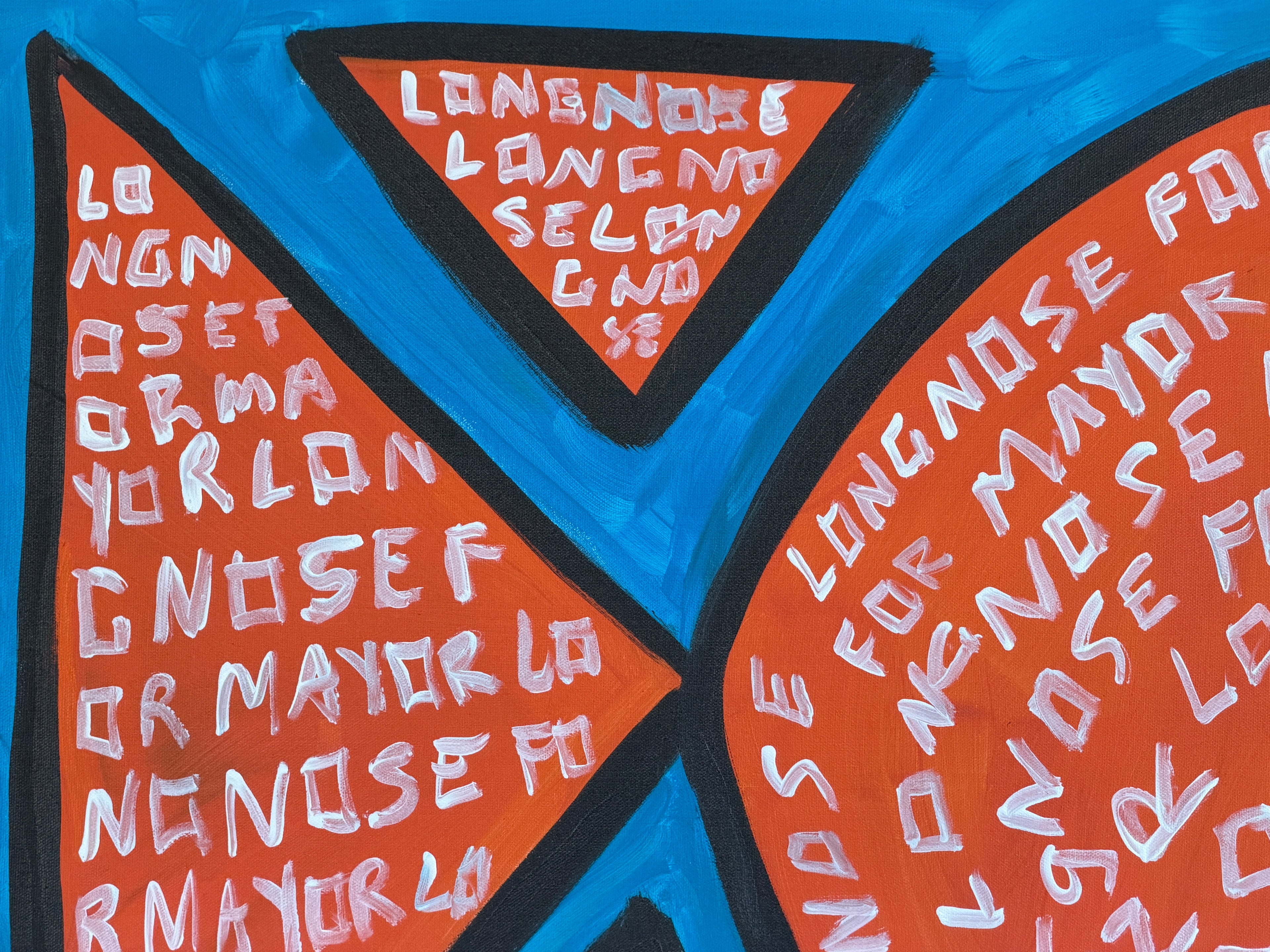 Little Fish, Blue Sea (Painting) - Close Up