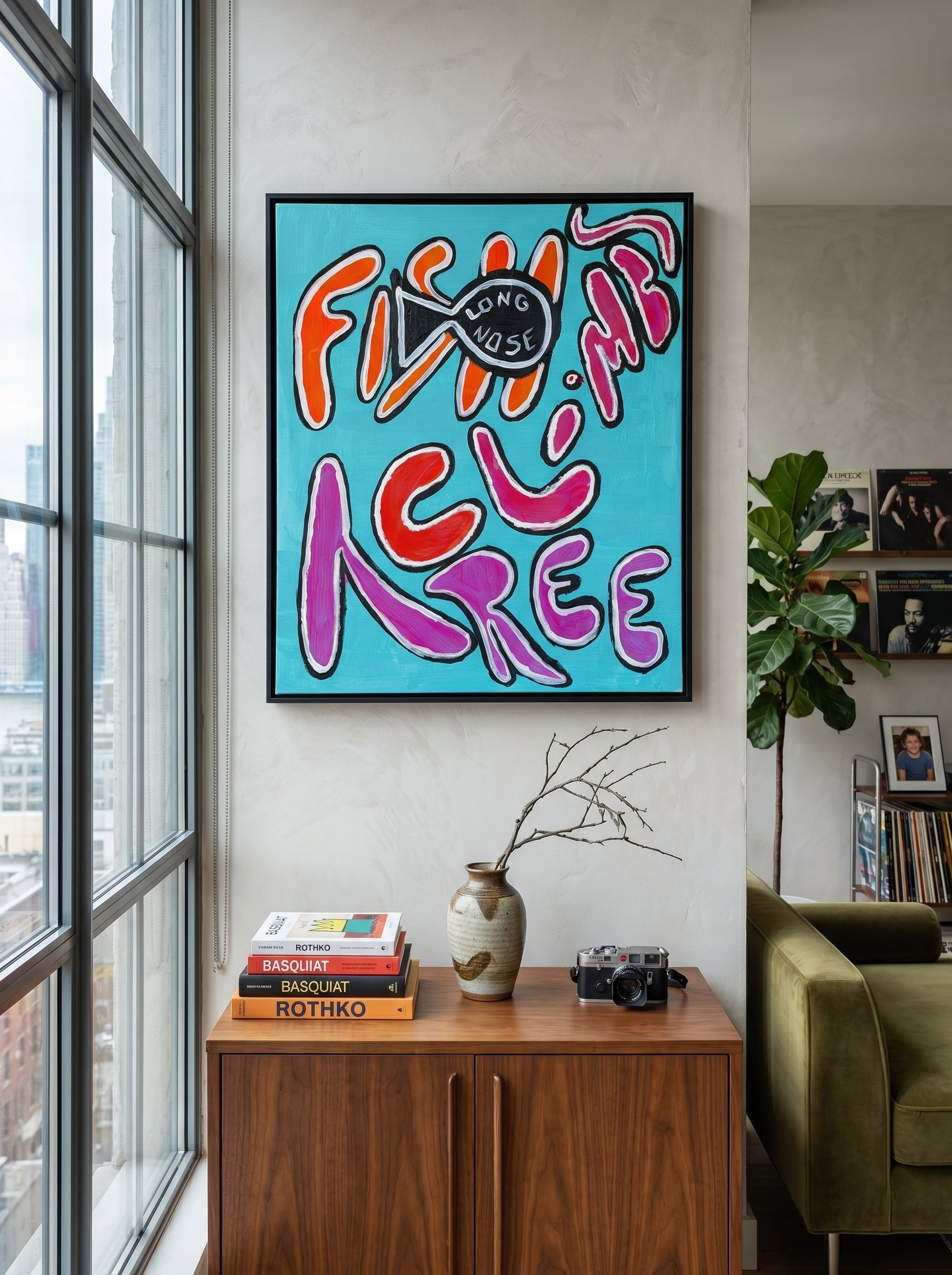 Classic Fish Climbs Tree (22x24)